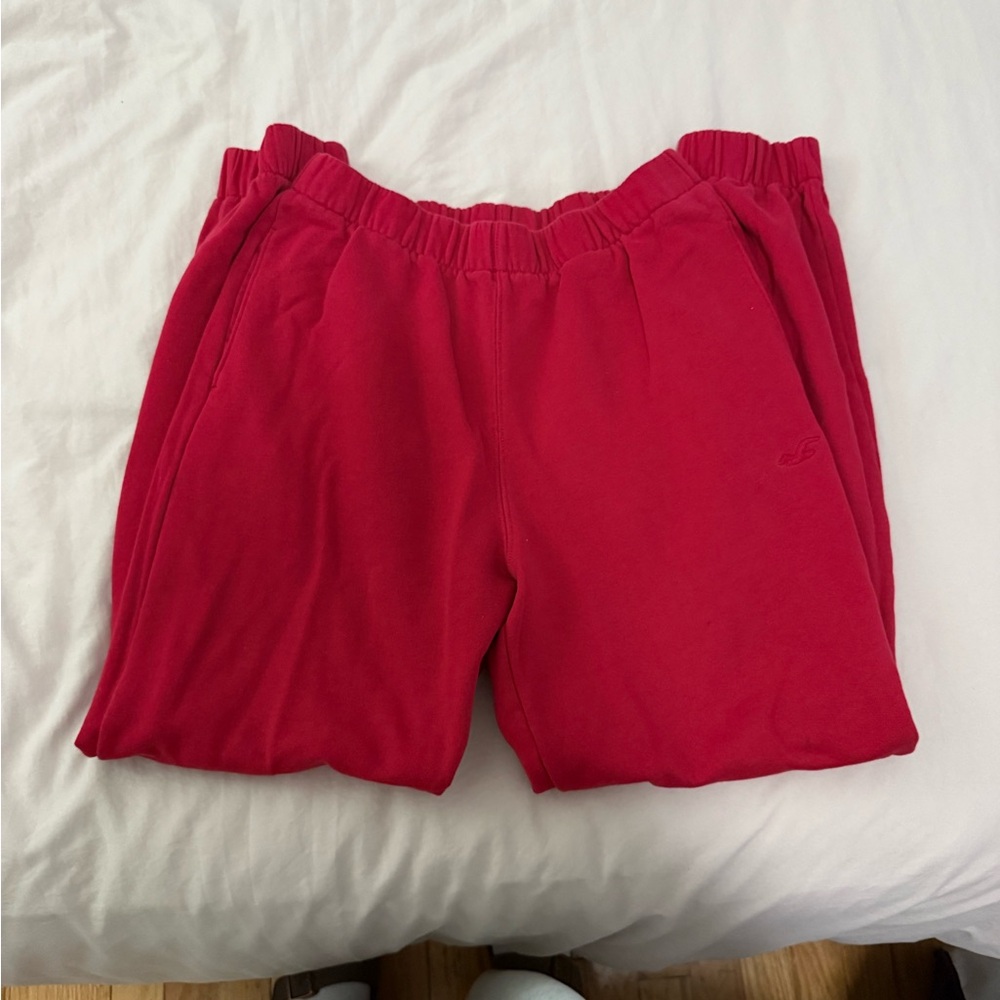Hollister Red Casual Shorts with Elastic Waistband